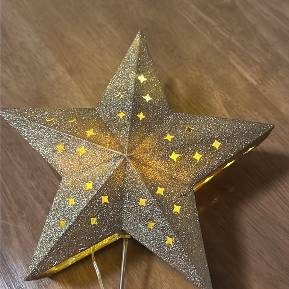 Gold Glitter Star Light